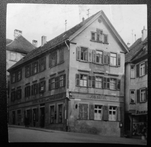 Historisches Gebäuder der Optik Schill in Schwäbisch Hall.