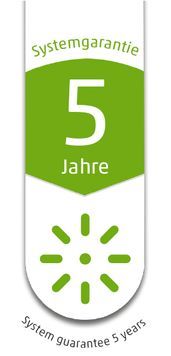 5 Jahre Systemgarantie Logo