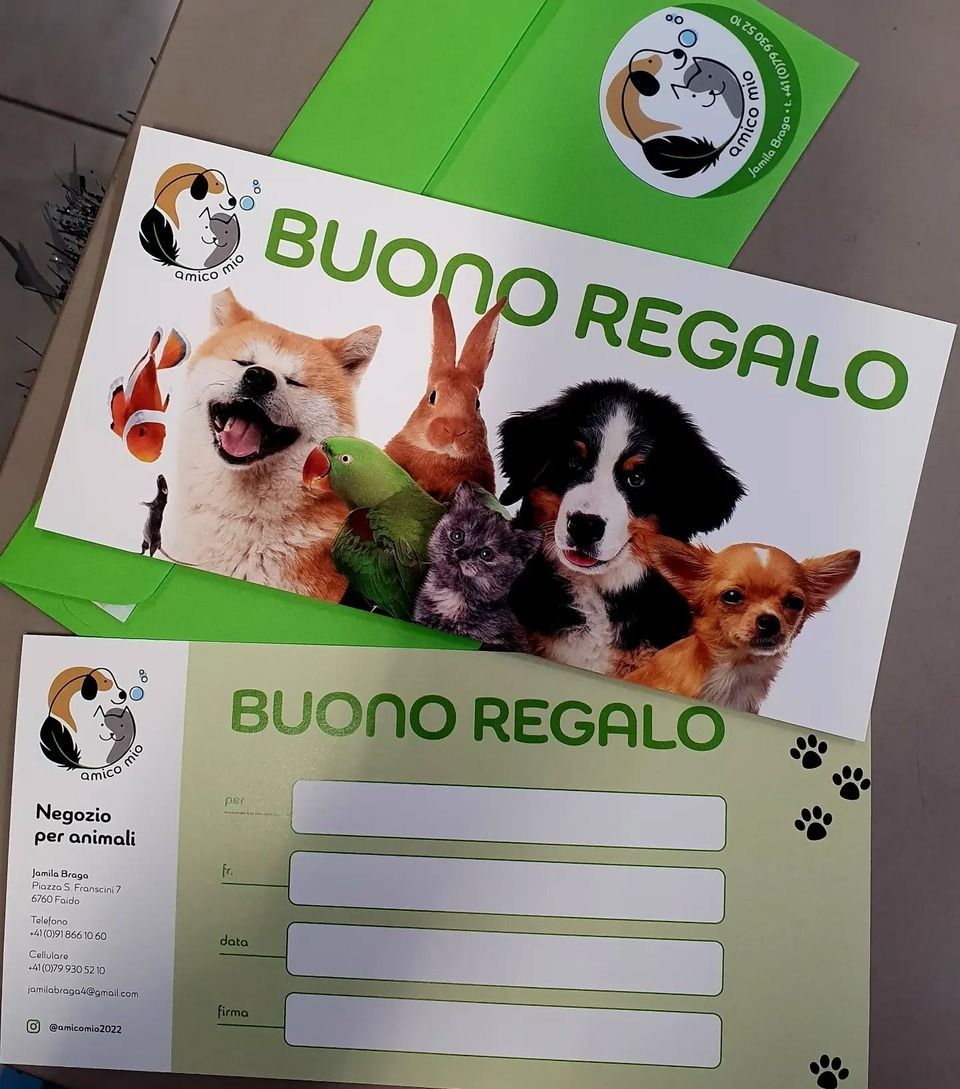buoni regalo di negozio per animali - Amico Mio di Braga