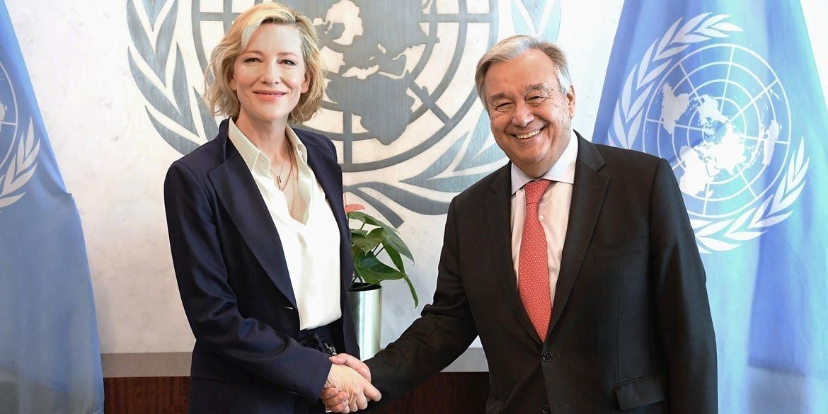Actrice Kate Blanchett à l'ONU