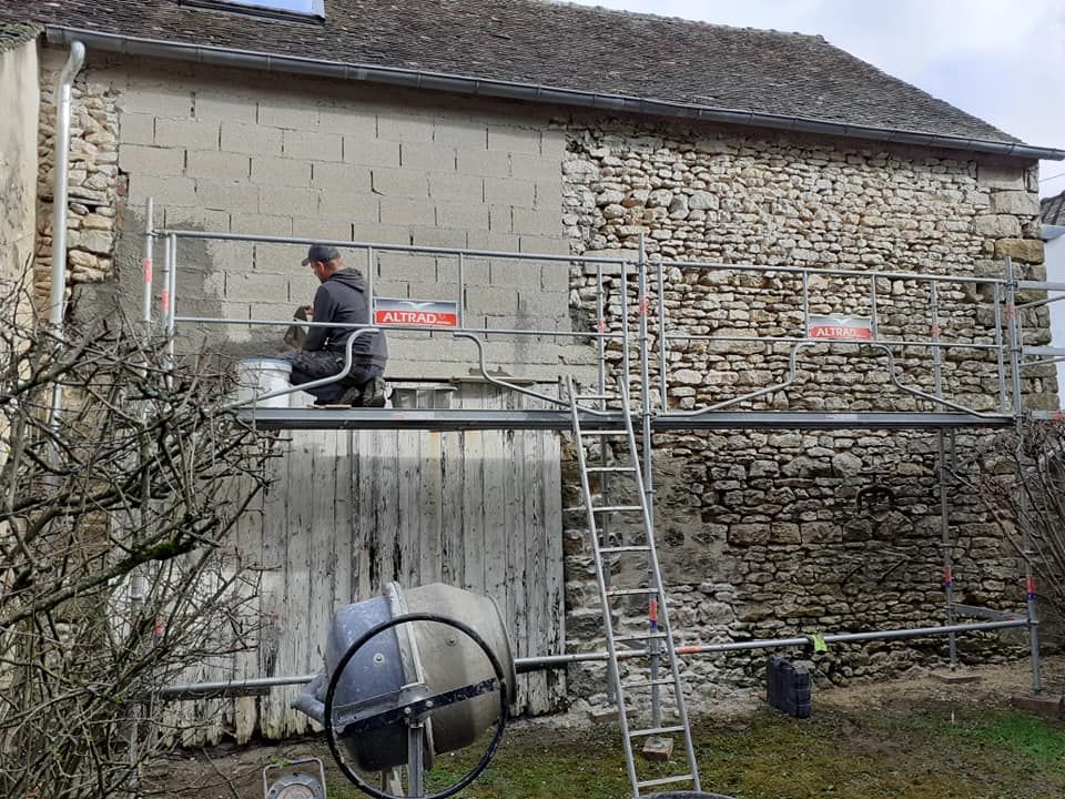 La rénovation d'une façade.