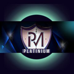 Logotipo para Platinium: un escudo plateado con letras