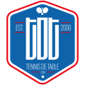 Logo bleu et rouge de TTT tennis de table avec EST. 