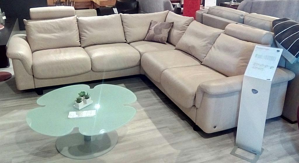 Canapé angle gris 6 places