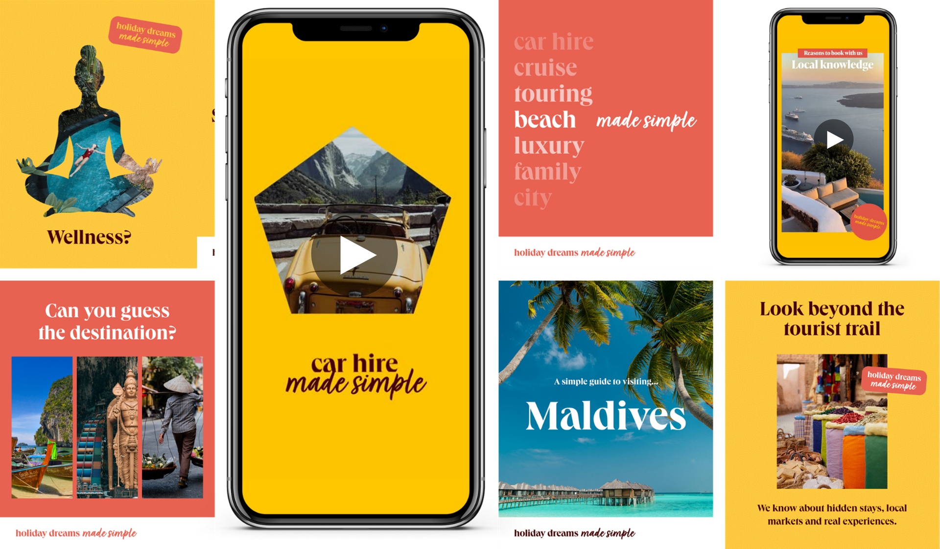 Holiday dreams made simple assets designed for Advantage Travel Partnership members to promote Peaks campaigns.