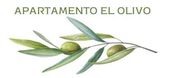 Logotipo del Apartamento El Olivo con rama de olivo y aceitunas verdes.