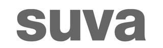 Le mot suva est écrit en lettres grises sur fond blanc.