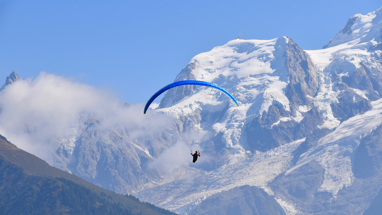 Paragliding in the Mont Blanc Valley