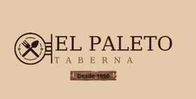 Un logotipo para El Paleto Taberna muestra un tenedor y una cuchara.