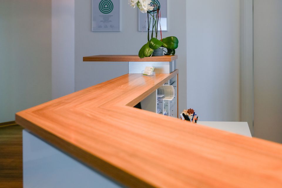 Rezeption, Zahnarztpraxis Dr. Krausert