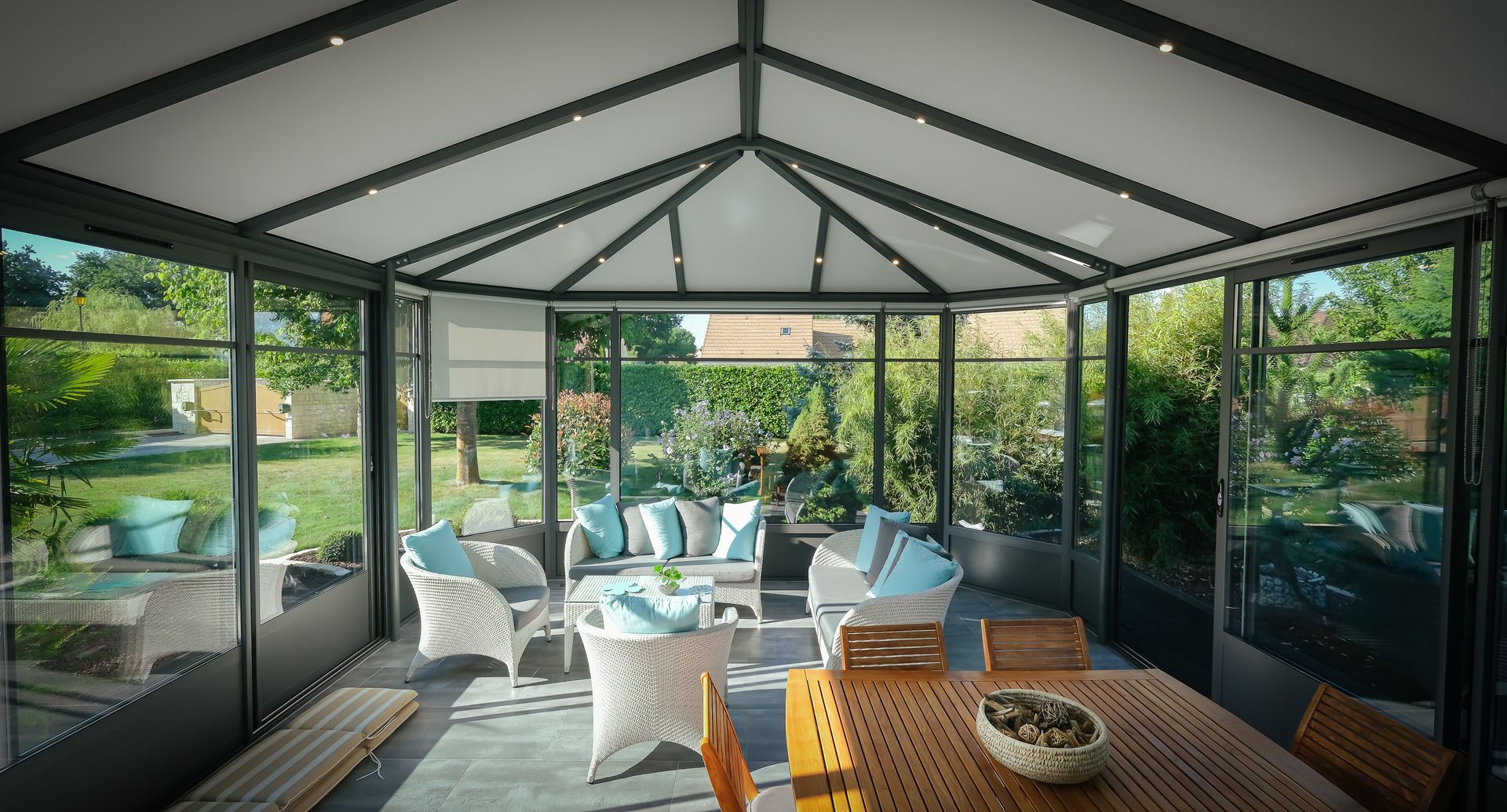 Véranda en aluminium avec vue panoramique