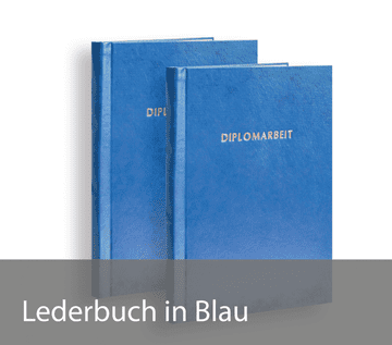 Lederbuch Blau