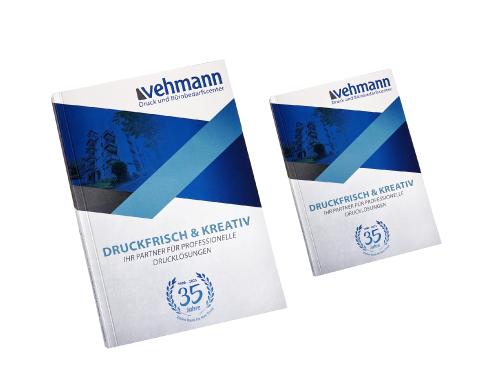 Softcover Heißleimbindung, A4 und A5.