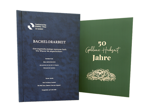 Hardcover Klemmbuch Kunstleder mit Uni Foil Print – Digitaler Foliendruck.