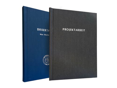 Klemmbuch Hardcover Kaschmir mit einer klassischen Heißfolienprägung.