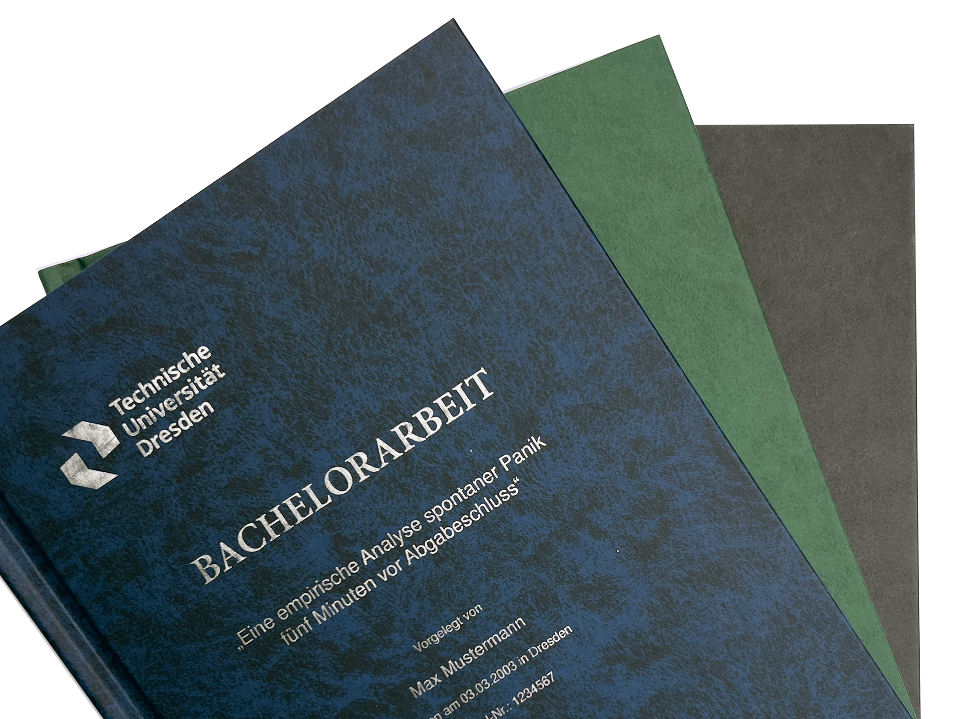 Klemmbuch Hardcover Kunstleder mit UniFoilPrint – Digitaler Foliendruck.