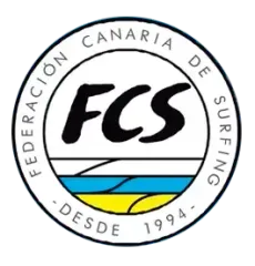 A logo for the federacion canaria de surfing