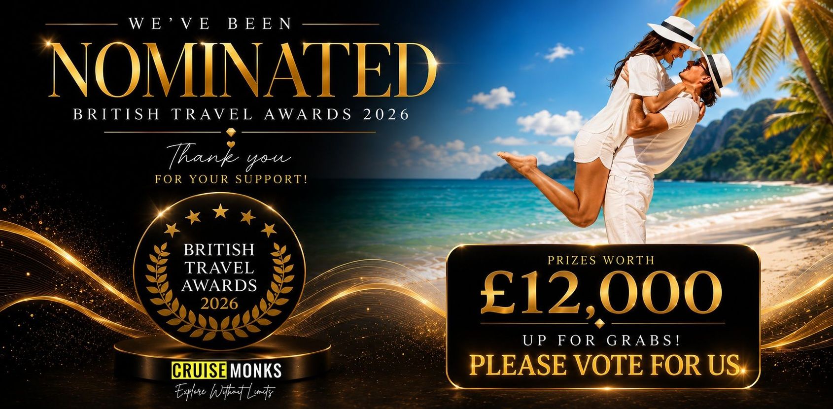 Cruise Monks is a winner at British Travel Awards