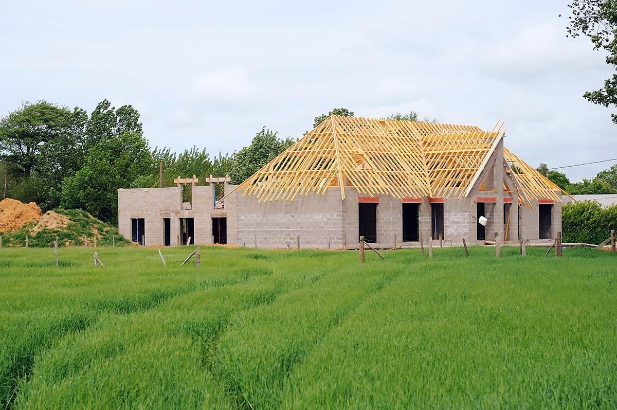 Chantier de construction d'une maison
