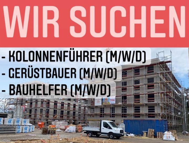 Suchanzeige Gerüstbauer, Bauhelfer