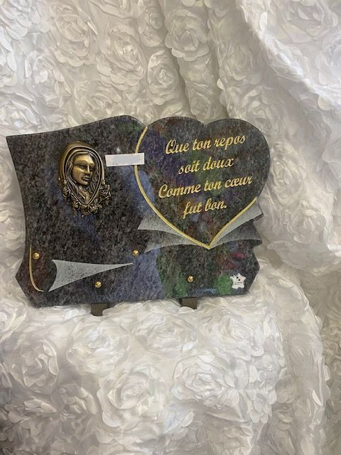 Plaque cœur et vierge
