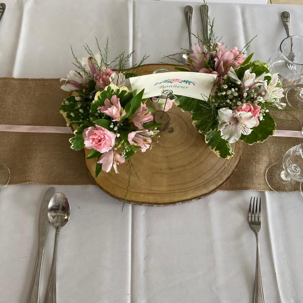 Décoration florale centre de table mariage