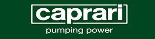 El logotipo de Caprani Pumping Power está sobre un fondo verde.