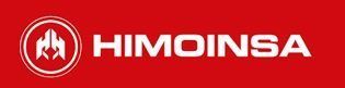 El logotipo de Himoinsa está sobre un fondo rojo.