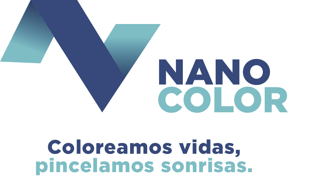 The logo for nano color coloramos vidas , pincelamos sonrisas.