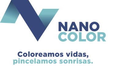 The logo for nano color coloramos vidas , pincelamos sonrisas.
