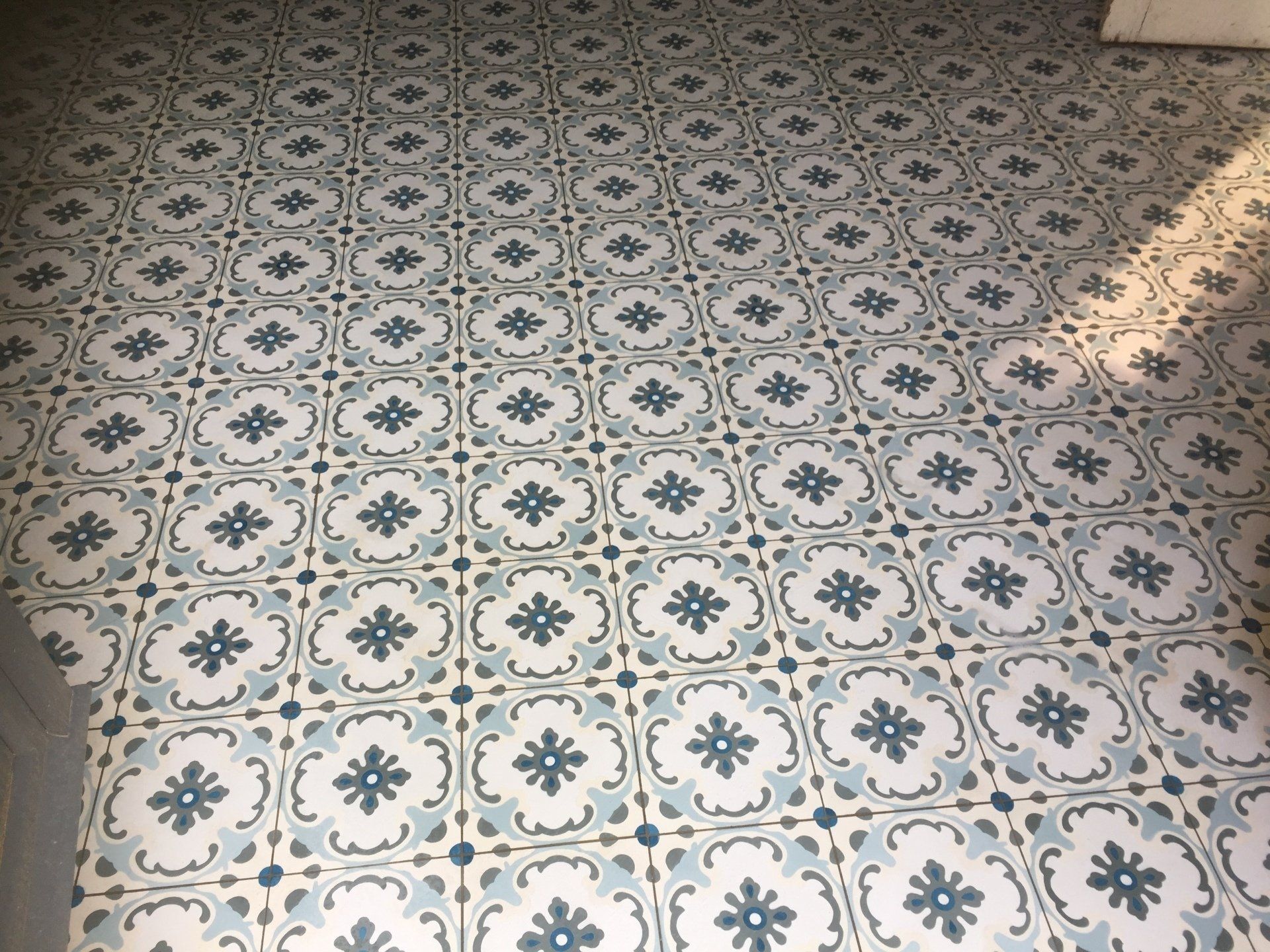Carreaux de ciment salle de bains