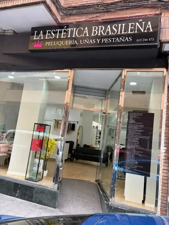 Exterior del salón de belleza 