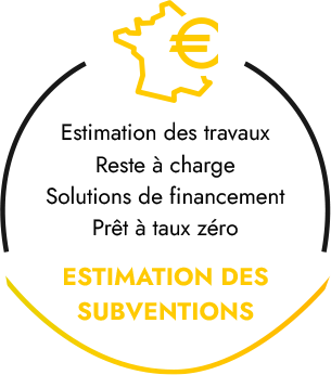 Estimation des subventions : estimation des travaux, reste à charge, solutions de financement, prêt à taux zéro.