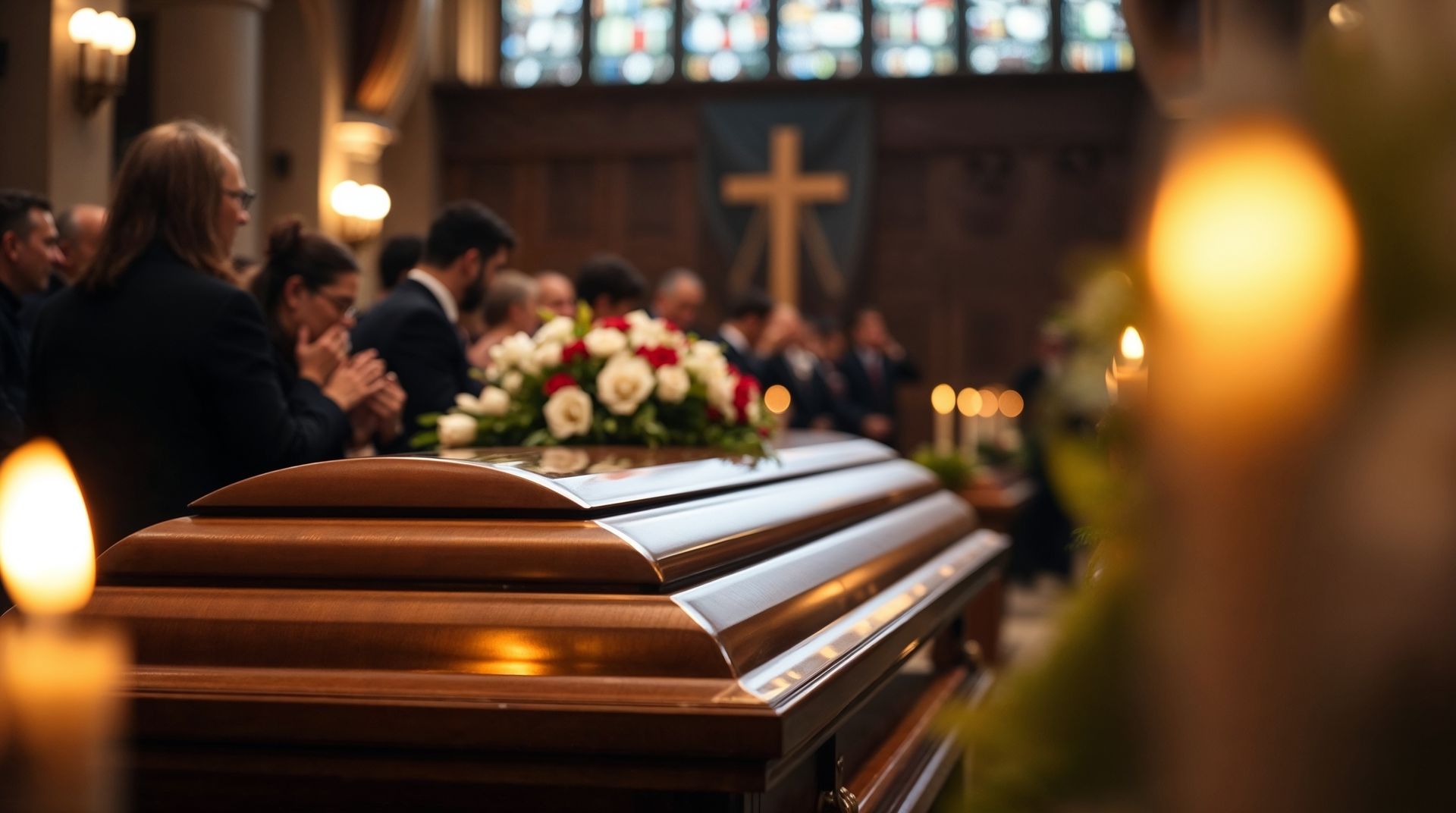 Cérémonie funéraire en cours