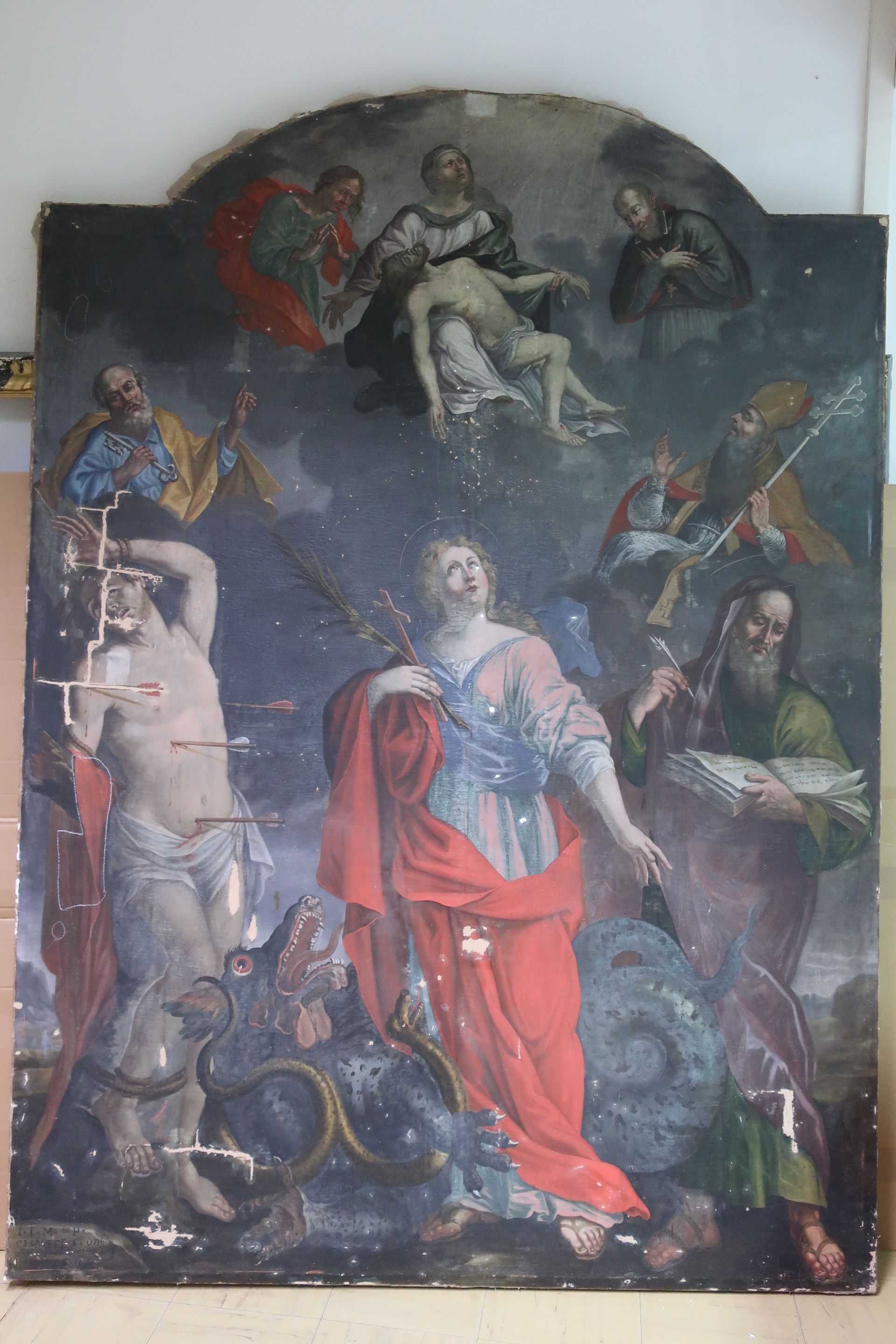 Restauration après : peinture de guerre