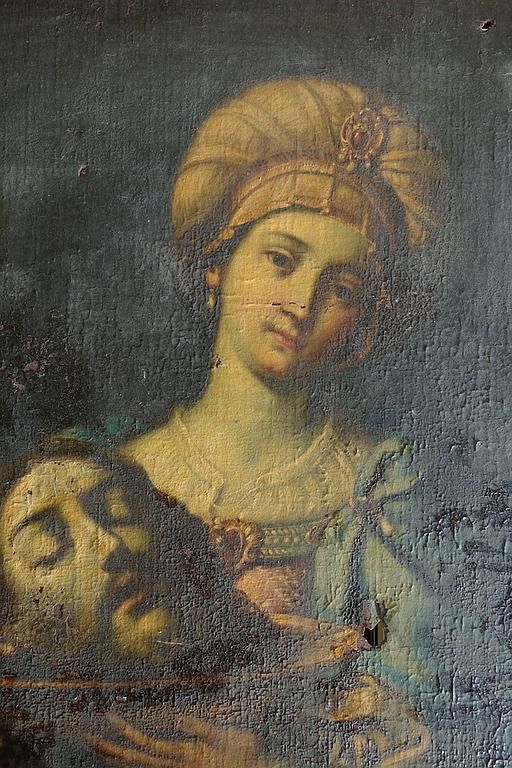 Restauration de tableau femme avant