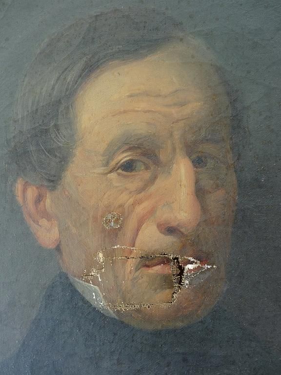 Restauration avant : portrait d'un homme