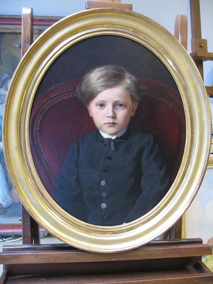 Restauration d'un portrait enfant après