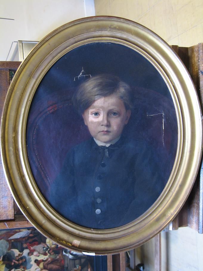 Restauration d'un portrait enfant avant