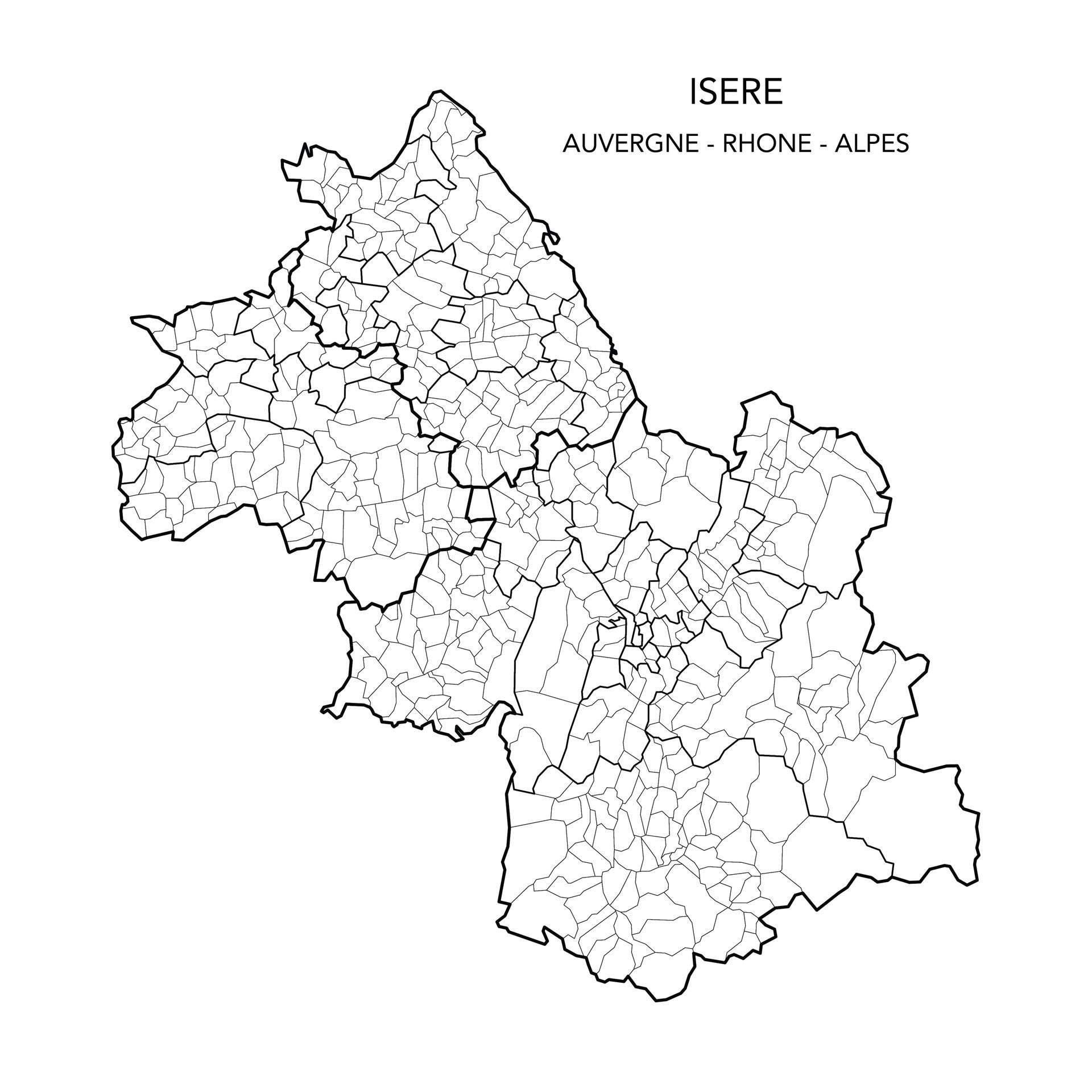 Carte de l'Isère