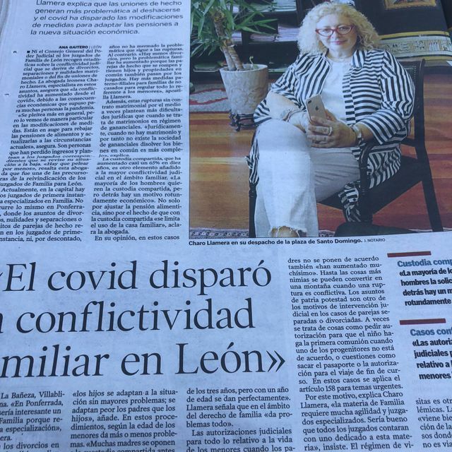 A newspaper article titled el covid disparo conflictividad miliar en leon