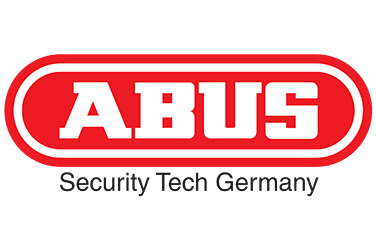 Ein rot-weißes Logo für ABUS Security Tech Germany