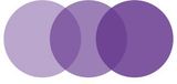 Auf einem weißen Hintergrund sind drei violette Kreise übereinander gestapelt.