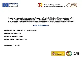 Un cartel blanco con mucho texto.