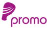 Um logotipo roxo com uma lâmpada e a palavra promo.