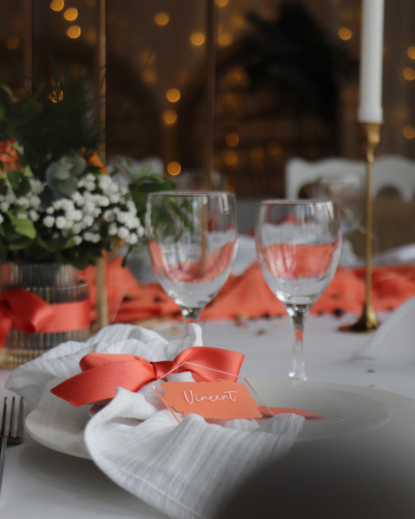 Vaisselle et décoration couleur saumon