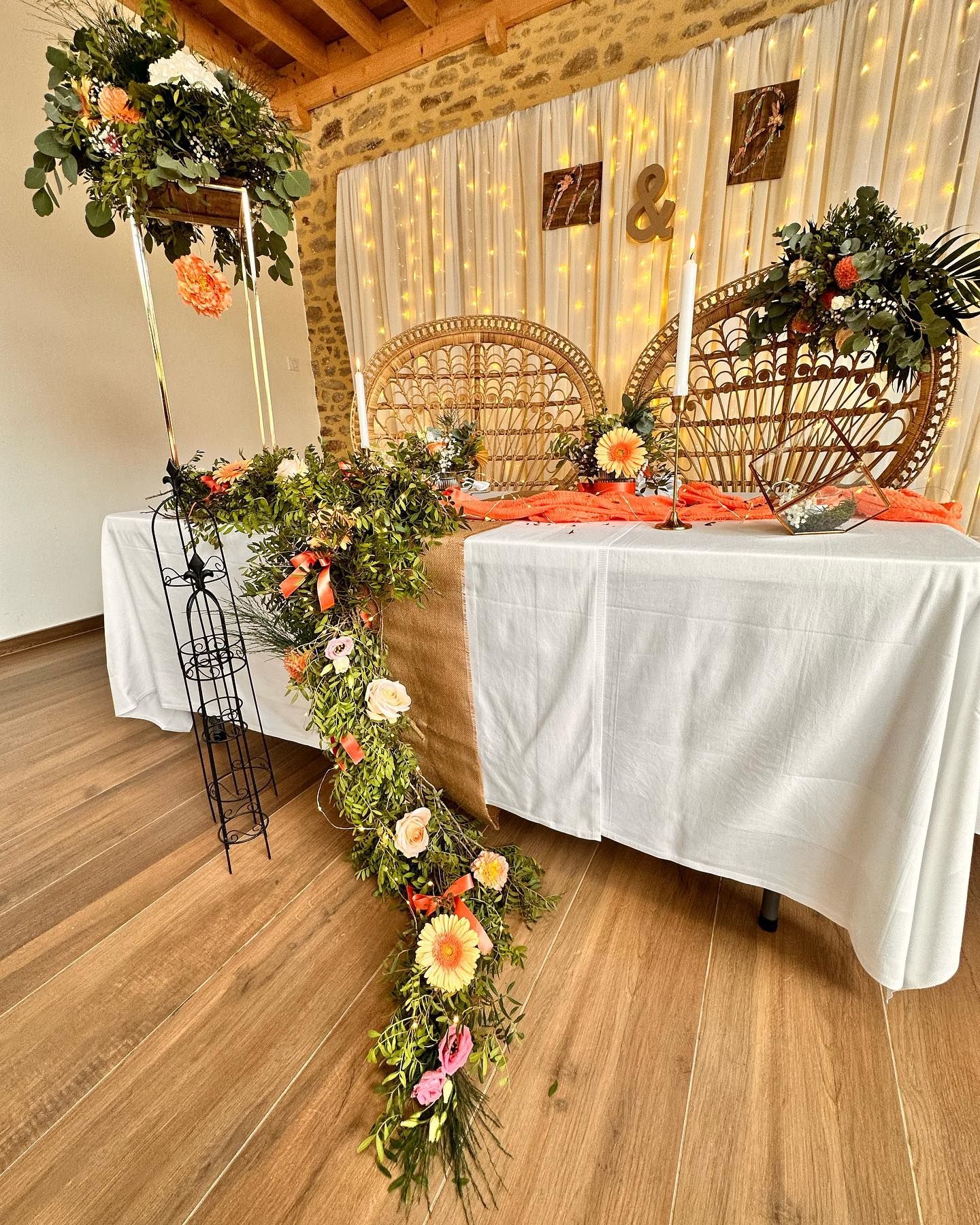 Table d'honneur thème champêtre