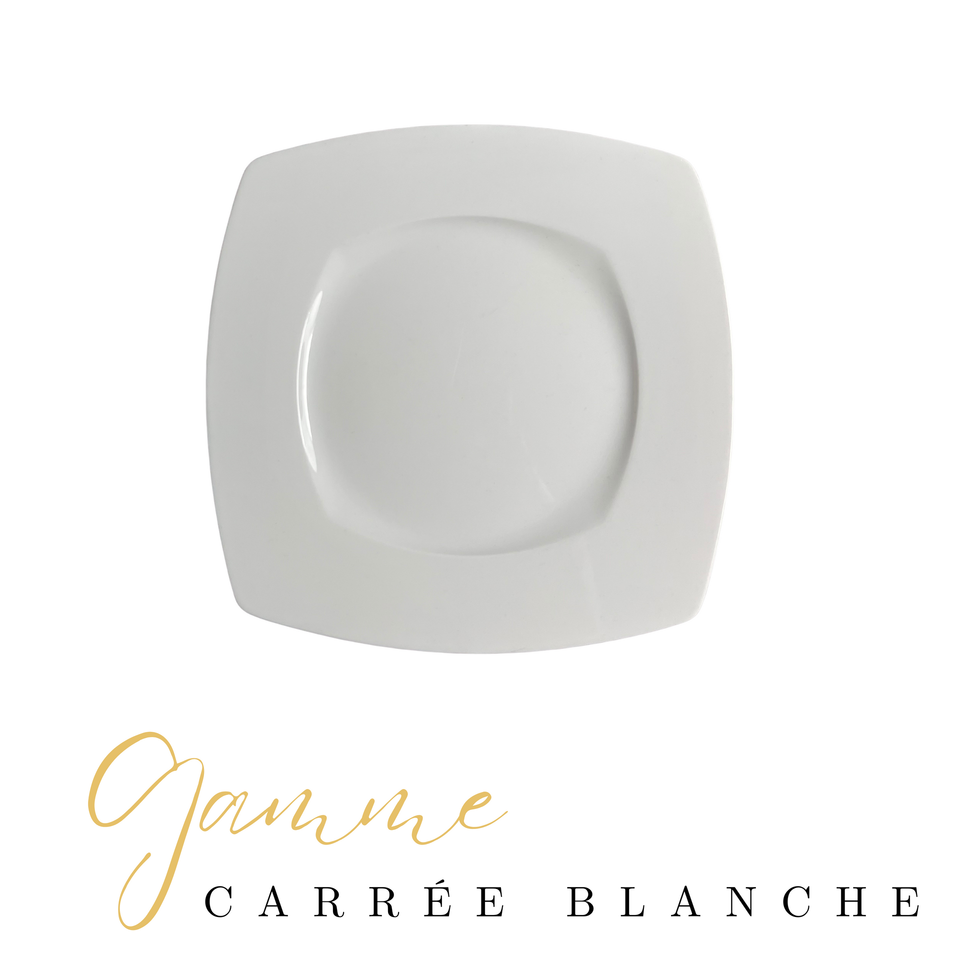 Assiette carrée blanche