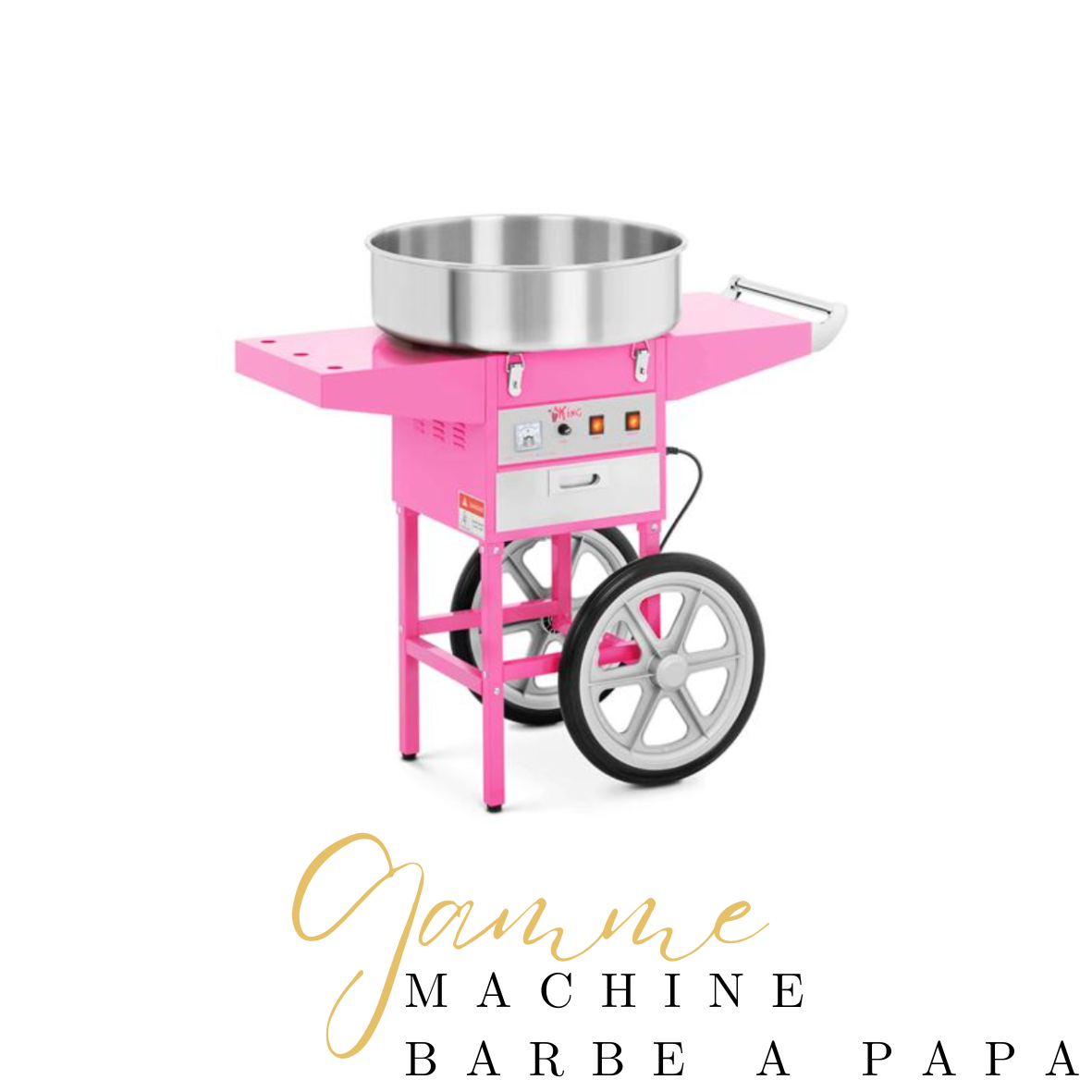Machine à barbe à papa rose