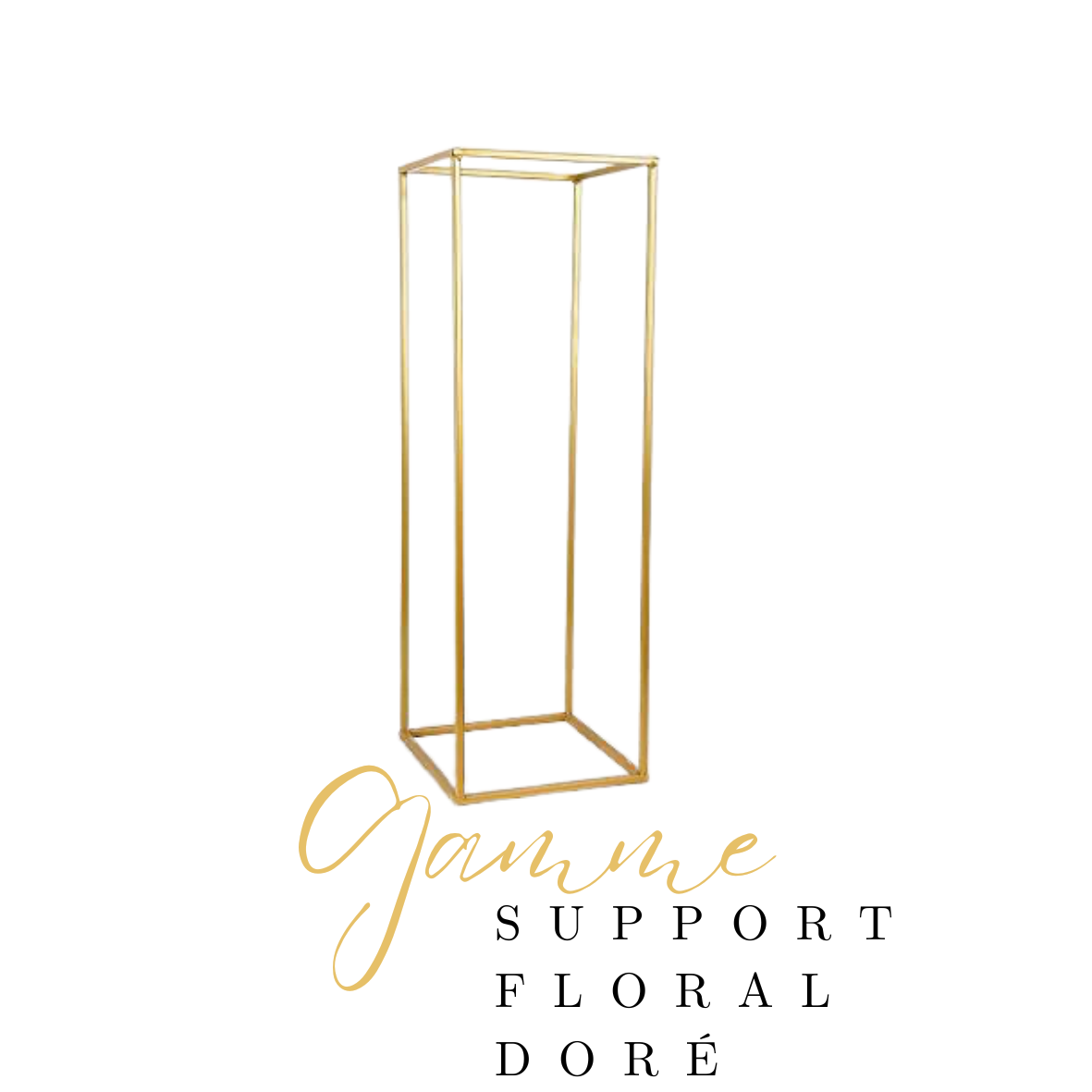 Support floral doré